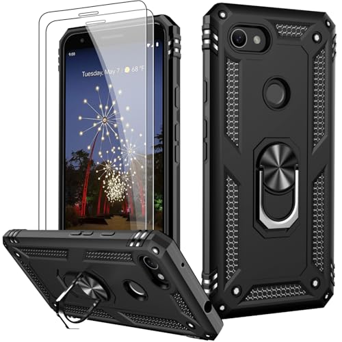 for Google Pixel 3A XL Case with Screen Protector (Black / Google Pixel 3A XL)