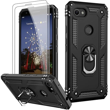 for Google Pixel 3A XL Case with Screen Protector (Black / Google Pixel 3A XL)
