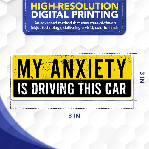 My Anxiety is Driving This Car Funny Car Magnet (My Anxiety is Driving This Car)