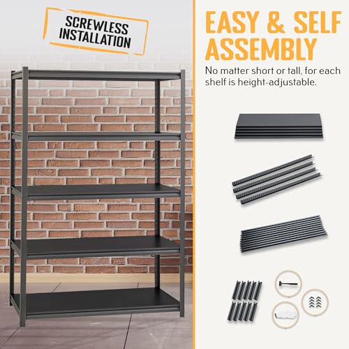5 Tier Garage Shelf (36" W X 16" D X 72" H 5-Tier)