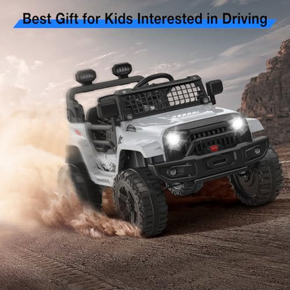 12V Kids Electric Ride On Truck Car w (Grey)