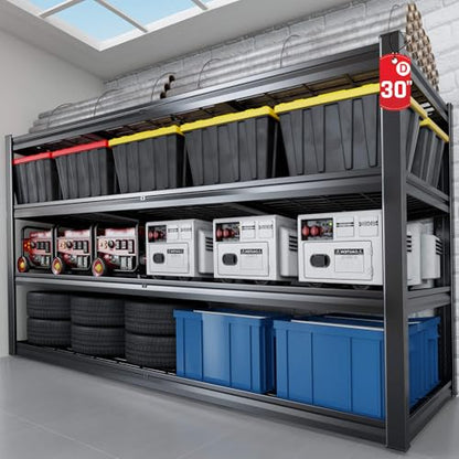 72" W Storage Shelves Heavy Duty Garage Shelving 30" D Metal Shelving Unit (72"Wx30"Dx72H | 4 Tier)