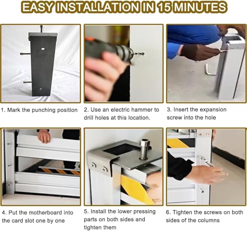 Reusable Heavy Duty Aluminum Flood Barriers for Home Exterior (H 47.2 Inch / L 8.5FT)