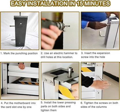 Reusable Heavy Duty Aluminum Flood Barriers for Home Exterior (H 55.1 Inch / L 22.5FT)