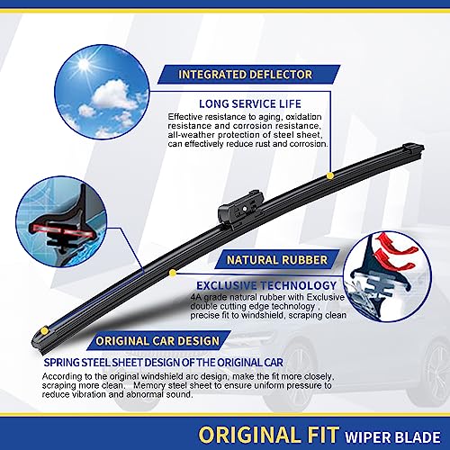 Front Wiper Blades 28"+16" Replacement for Toyota Prius 2016 (28+16)