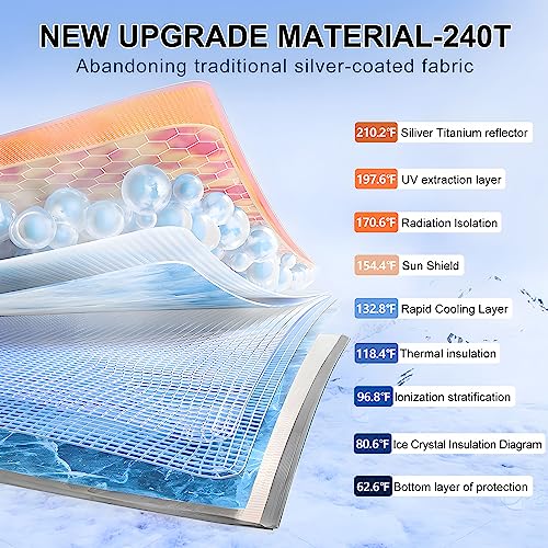 Windshield Sun Shade for Chevy Chevrolet Equinox 2025 2026 Accessories Foldable Sun Shield Front Window Sunshade Cover Sun Visor Cover Block Heat and Sun Protection (For Chevrolet Equinox 2025-Present)