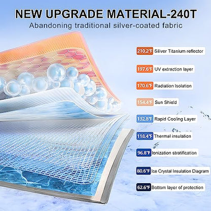 Windshield Sun Shade for Chevy Chevrolet Equinox 2025 2026 Accessories Foldable Sun Shield Front Window Sunshade Cover Sun Visor Cover Block Heat and Sun Protection (For Chevrolet Equinox 2025-Present)