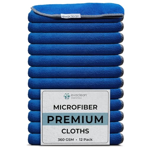 Premium Microfiber Cleaning Cloth 16"x16" (Blue)