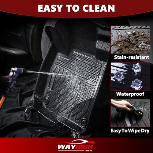 Floor Mats Backseat Cargo Liner for Mazda CX90 2024 (BLACK)
