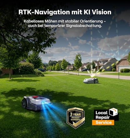 T1200Pro Robot Lawn Mower Wire Free for 0.37 Acre with RTK+Vision (T1200Pro)