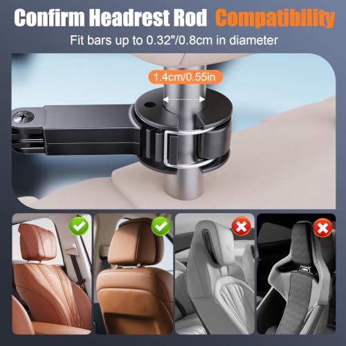 Dual Head USB Car Cooling Fans for Backseat Kids 3 Adjustable Speeds (Black+Silver)