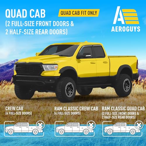 Extra Durable Window Deflectors Tape (For Dodge RAM 19-26 Quad Cab)