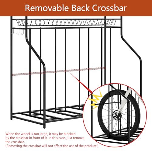 4 Bike Stand Bike Rack Garage with 3 (Large)