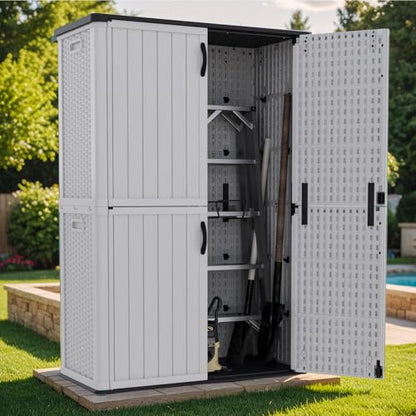 50 cu.ft Resin Outdoor Storage Shed (Light Gray / 50 Cu FT Cabinet)