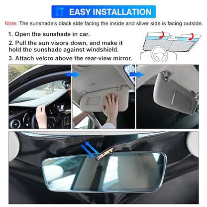 Custom Fit Windshield Sun Shade for Nissan Murano Accessories 2015 (FOR | Nissan Murano 2015-2024)