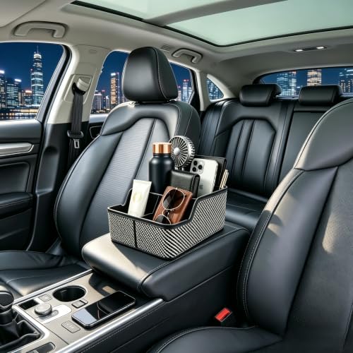 Car Seat Organizer with Compartment (Black)