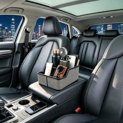 Car Seat Organizer with Compartment (Black)