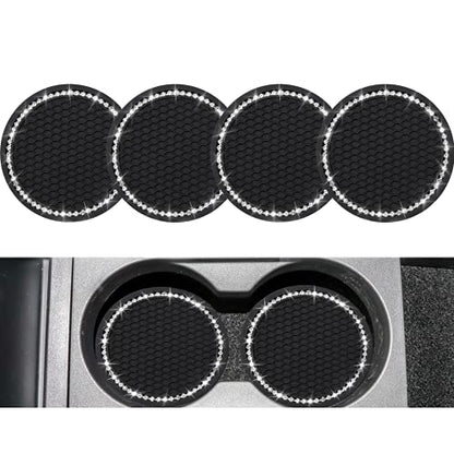 4PCS Bling Coasters (4 Count / Black)