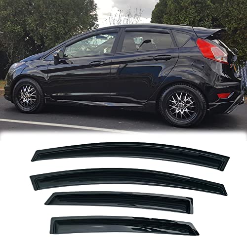 4PCS Side Window Wind Deflectors for Ford Fiesta 2009 (2009-2019 Ford Fiesta Hatchback)
