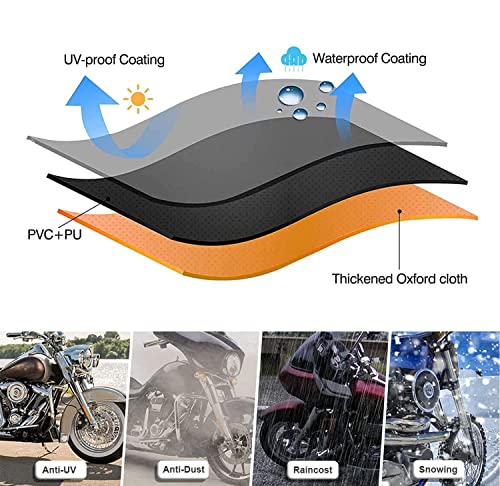 Comnova Motorcycle Cover 96 Inch (Premium - Black / 96 Inch)