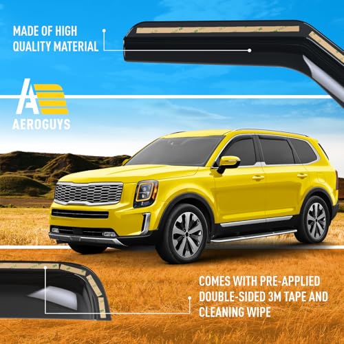 Extra Durable Window Deflectors in (For Kia Telluride 20-26)