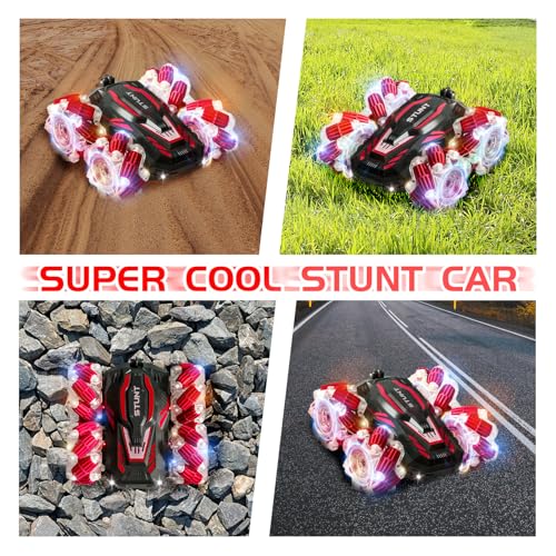 Gesture Sensing RC Stunt Car (Light Red)