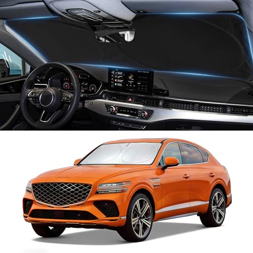 Windshield Sun Shade for Genesis GV80 2021 2022 2023 2024 2025 2026 (Fit Genesis GV80 21-26)