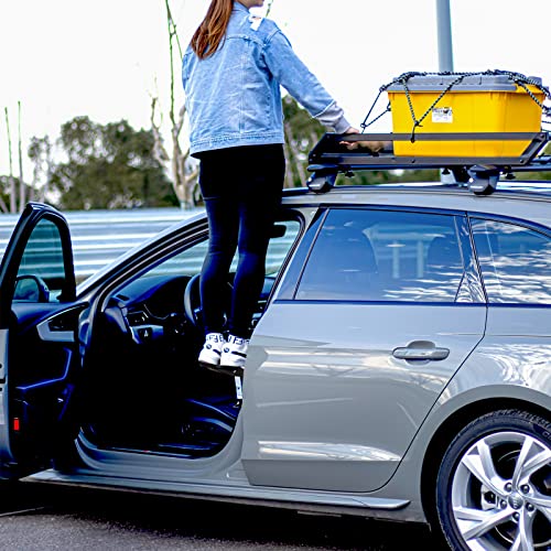 Universal Car Door Step for Car Roof Access (White Black)