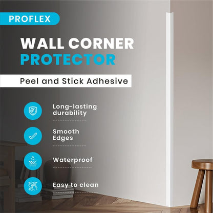Proflex Wall Corner Protector (1 x 36 In - (6PCS) / White)