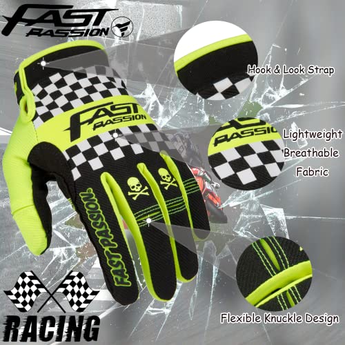 Motorcycle Gloves for Men Women (Medium / Black/Green01)