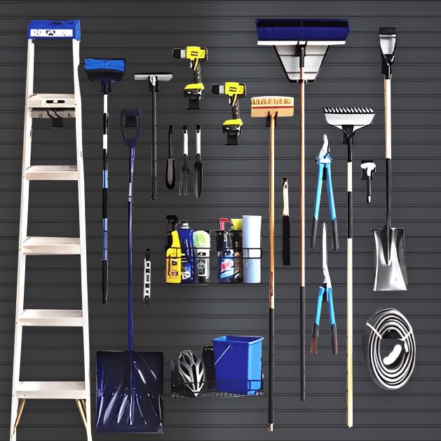 Slatwall Panel Wall Storage Systems (4x8ft / Black)