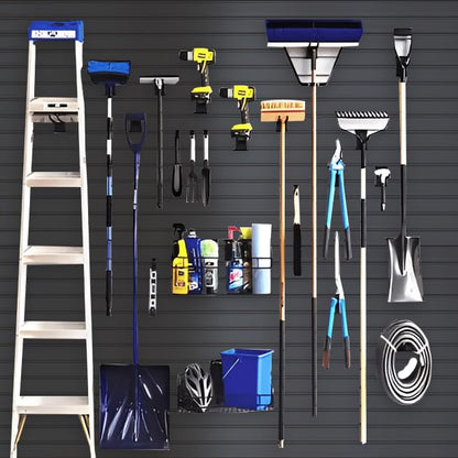 Slatwall Panel Wall Storage Systems (4x8ft / Black)