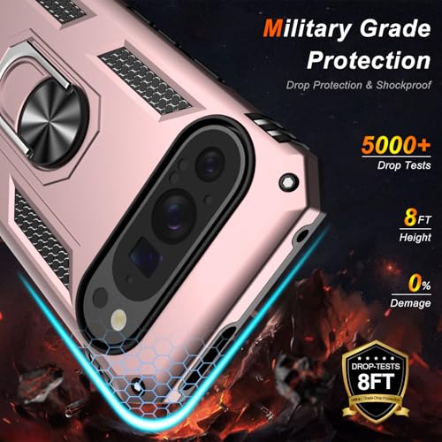 for Google Pixel 9 Pro XL Case with Screen Protector (Rose Gold / Google Pixel 9 Pro XL)