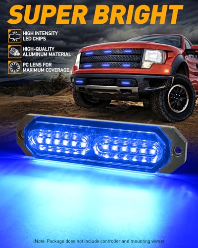 1200T Emergency Strobe Grille Lights (Blue)
