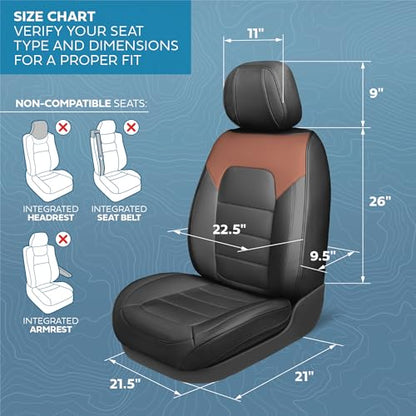 Curated Western Estate Napa Leather Seat Covers for Cars & SUVs (Western Estate – Set / Full Set)