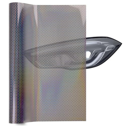 Car Light Tint Film (Smoke Black Honeycomb / 12in x 60in)