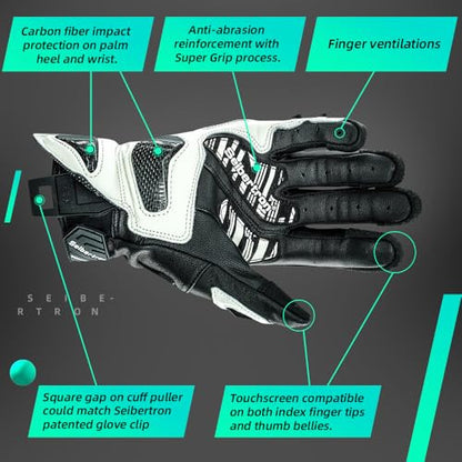 SPS 3 Motorcycle Gloves (White SPS-3 / S Youth)