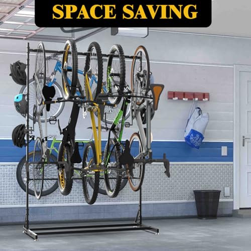 Freestanding Bike Storage Rack for 5 Bikes (Freestanding Bike Rack)