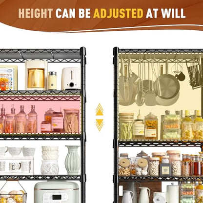 7 Tier Metal Shelving Unit (7 Tier-18"D x 18"W x 71"H)