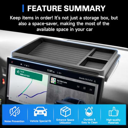 for 2026 Mazda CX5 Dashboard Organizer Tray [Only for Basic 12.9