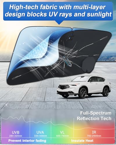 for 2026 Acura ADX Car Windshield Sun Shade Umbrella (2025 2026 ADX)