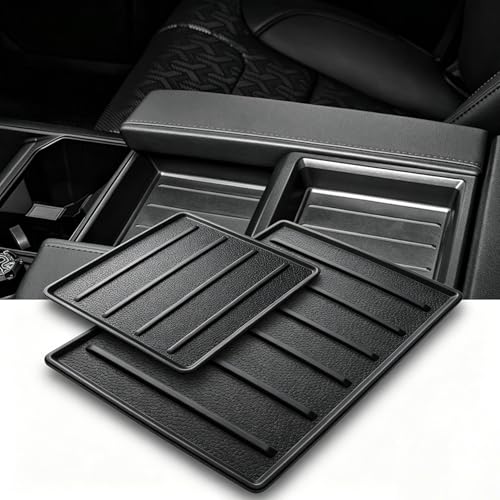 Center Console Tray Liner for Toyota Tundra 2022 (Black)