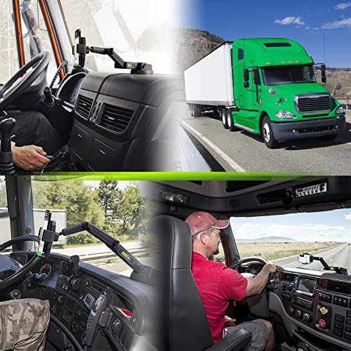 Cell Phone Mount for Truck Phone Holder for Truck Drivers (Green)