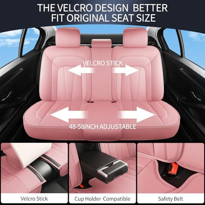 Pink Car Seat Covers (Full Set / Pink)