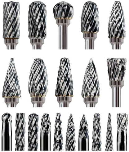 20 Pcs Carbide Burr Bits 1