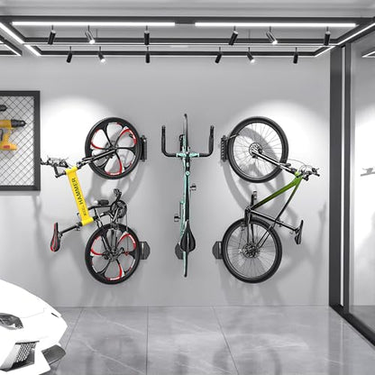 Swivel Bike Wall Mount [2 Pack] (Black+Black / 2Pack)