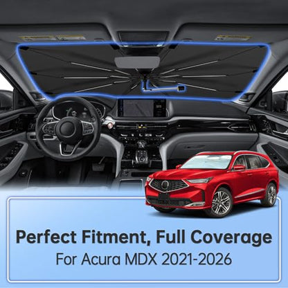 Windshield Sun Shade Umbrella for Acura MDX 2021 (for Acura MDX 2021-2026)