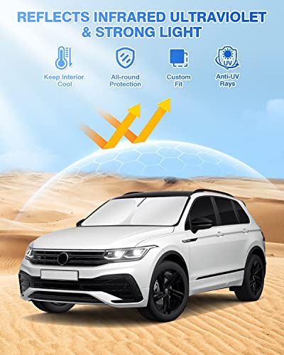 Windshield Sun Shade for 2018 (8PCS VW Tiguan 2018-2023)