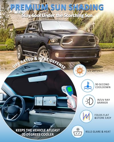 Windshield Sun Shade for 2011 (Fit Ram 1500 11-18)
