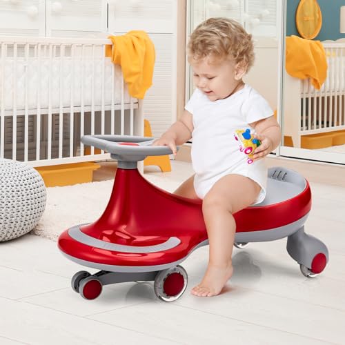 Wiggle Car 2 in 1 Swing Car for Kids (Red)
